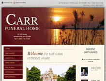 Tablet Screenshot of carrfuneralhome.com